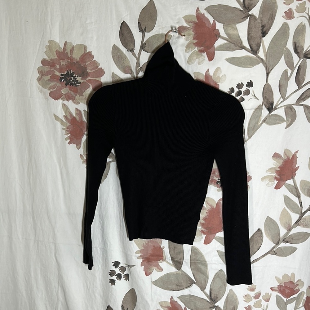 Divided Black Cowl Neck Sweater